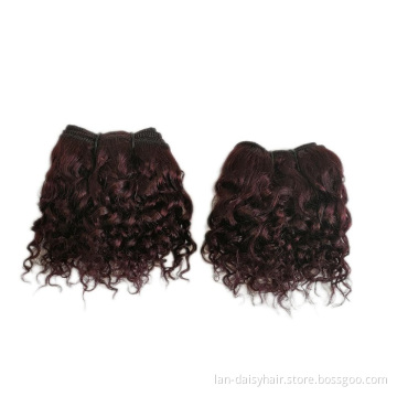 Wholesale one color and 2 colors  Sweet Jerry curly human hair bundles set products4 bundles in one pack